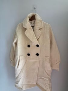 Cream Double Breasted Coat