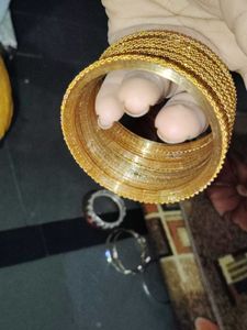 Elegant Gold Bangles Set