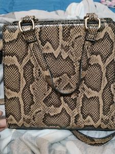 Allen Solly Chic Snakeskin Print Handbag
