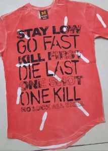 Graphic Print Red T-Shirt