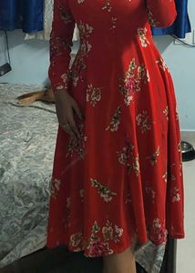 Red Floral Dress