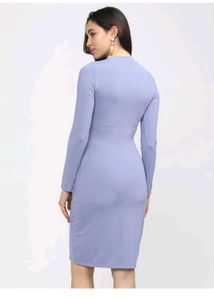 Lavender Long Sleeve Bodycon Dress