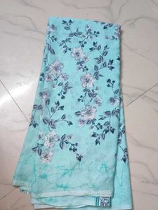 Beautiful Blue Floral Saree