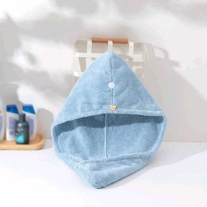 microfiber Hair Towel Wrap large size blue