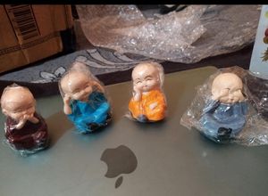 Set Of 4 budha  Monk Statues