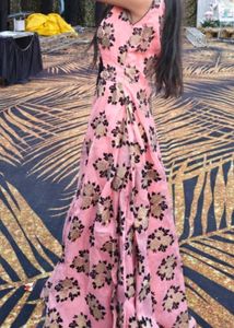 Elegant Pink Floral gown for wedding