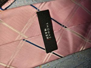 Thomas Nash Pink Plaid Necktie