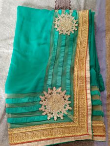 Discount Offernr"NET PATTERN"Saree With Blouse