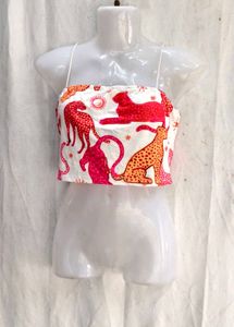82209. Leopard Print Crop Top