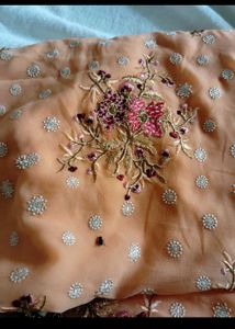 Georgette New Saree No Return/No Refund