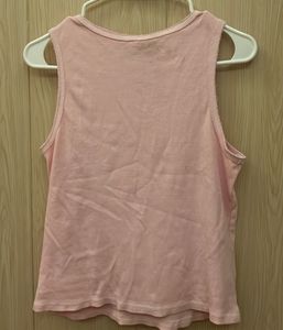 Lee Cooper Pink Graphic Tank Top