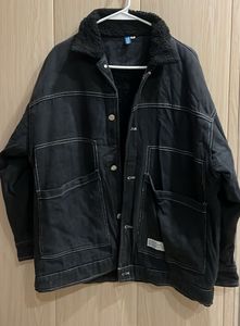 Black Sherpa Collar Jacket