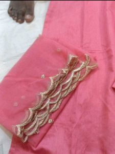 🔥Pink silk 💕Kurta Set with Dupatta❤️