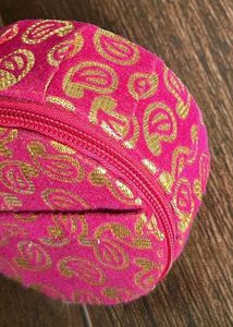 Vibrant Paisley Round Pouch