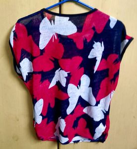 Butterfly Print Top