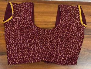 Maroon Bandhani Print Blouse