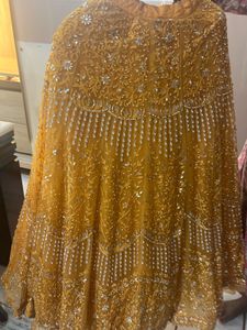 Embroidered Yellow Lehenga Skirt