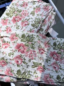 pink white floral bedsheet set