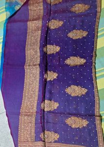 eligent saree with blouse(size-34)