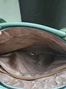 Light Green Textured Tote Bag
