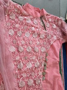 Elegant Pink Embroidered Kurta Set
