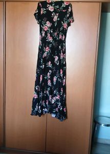 Floral Print Maxi Dress - XL Size