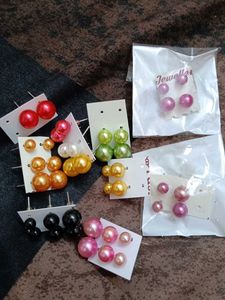 21 set of Assorted Pearl Stud Earrings