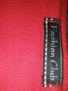 Red Embellished Long Sleeve Top