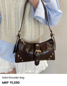 Savana Chic Dark Brown Shoulder Bag