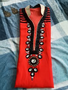 Designer Kurti Qith Net Dupatta