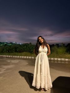 Boho Maxi Dress with Lace Trim