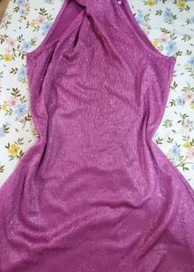 Sparkly Halter Neck Mini Dress