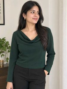 French collection emerald green top