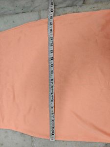 H&amp;M Ribbed Peach Bodycon Mini Dress