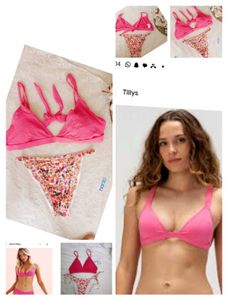 Tillys Pink Floral Bikini Set