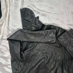 Black Leather Blazer Jacket