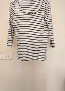 Striped Ribbed T-Shirt