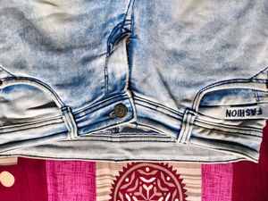 Light Blue Acid Wash Jeans
