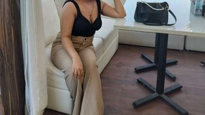 A stylish casual black sleeveless crop top