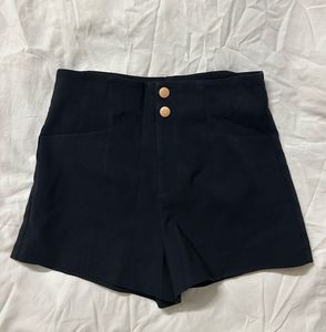 High Waisted Navy Shorts