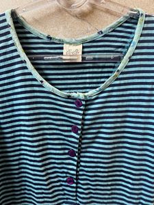 Blue Striped Cotton Nightie