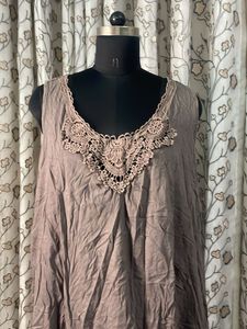 Boho Lace Trim Sleeveless Top
