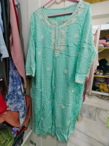 Elegant Mint Green Kurta Dress