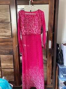 Cation Pink Front Slit Kurta