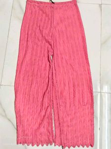 Pink Pleated Palazzo Pants