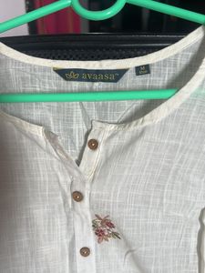 New White Cotton Kurta