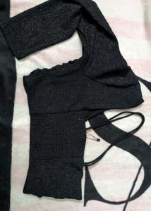 Chic Black Textured top