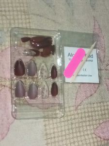 Elegant Burgundy Press-On Nails