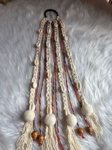 Boho Braided Hair Accessory with Shells