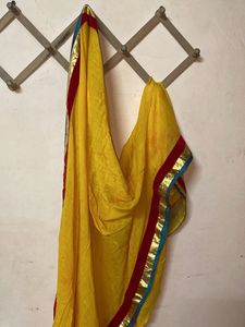 Graan Anarkali gown with Yellow Dupatta
